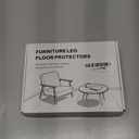 Ansible 24 Pcs Chair Leg Floor Protectors Square, Silicone Felt Furniture Leg Pads Caps Covers for Hardwood Floors (Fit:3/4" to 1-1/16") (Clear)