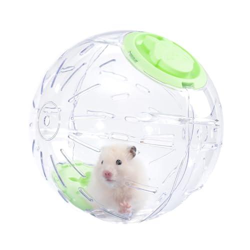 7.9 Inch Hamster Ball, Running Ball Toy, Transparent, Breathable, Promote Exercise Health, Reduce Stress, Easy to Clean, Hamster Accessory, for Syrian Dwarf Hamster, Gerbils, Mice, Small Pets, Green