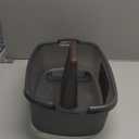 Casabella Plastic Multipurpose Cleaning Storage Caddy with Handle, 1.85 Gallon, Gray and Orange