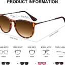 STGATN Vintage Round Sunglasses for Women Polarized UV Protection, Trendy Retro Designer Style ST028 (1. Matte Tortoises Frame Gradient Brown Lens)