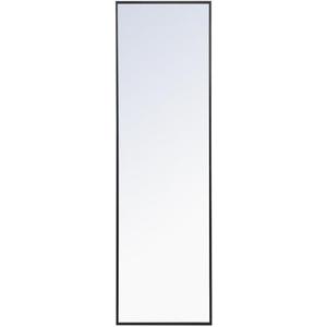 Elegant Decor Monet 60" x 18" Rectangle Metal Frame Mirror in Black