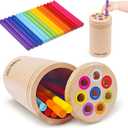 YHHYTOY Montessori Toys for 1+ Year Old, Toddler 18 Month Old Toy Color Sorting Preschool Learning Activities, Fine Motor Skills Sensory Toys for Toddlers 1-3, 1 2 3 Year Old Girl Boy Baby Gifts