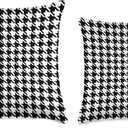 Houndstooth Pattern Checkered Blocks Hounds Tooth Op Art Throw Pillow, 16x16