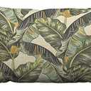 HOSNYE Tropical Palm Leaves Throw Pillow Cover Banana Jungle Leaf Floral Pattern Linen Fabric for Couch Bed Sofa Car Waist Cushion Cover 12 x 20 inch Pillow Case