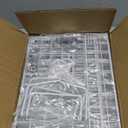 X-cosrack 3 Tier Foldable Closet Organizer, Clothes Shelves with 5 S Hooks, Wall Mount&Cabinet Wire Storage Basket Bins, for Clothing Sweaters Shoes Handbags Clutches Accessories-White Patent Design