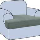 H.VERSAILTEX Stretch T Cushion Chair Sofa Slipcover T Cushion Covers for Living Room Armchair Couch Cover T Cushion Slipcover Seat Cover with Elastic Bands Thicker Jacquard Fabric, Sage