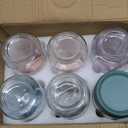 NETANY 6-pack 24oz Glass jars with Airtight Lids, Overnight Oats Containers with Lids, Wide mouth Mason Salad jars, Glass Food Storage Containers for Snacks Yogurt Spice Sugar