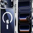 Mkeke for iPhone 17 Pro Case Magnetic Clear, Compatible with MagSafe, Military-Grade Protection, Phone Bumper for iPhone 6.3 inch 2025