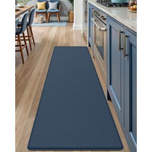 DEXI Kitchen Floor Mats Cushioned Anti Fatigue,17x59, Standing Runner Rug Waterproof, Comfort Memory Foam Padded for Front Sink Laundry, Navy (Dark Blue) DEXI Kitchen Floor Mats Cushioned Anti Fatigue,17x59, Standing Runner Rug Waterproof, Comfort Memory Foam Padded for Front Sink Laundry, Navy (Dark Blue)