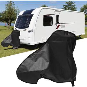 Caravan Hitch Cover,Universal Waterproof Breathable Tow Hitch Cover Car Hook Connector Cover Tongue Jack Cover PVC Trailer Tow Ball Coupling Lock for Campervan Caravan