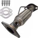 Flex Pipe Direct Fit Replacement Exhaust Repair Kit W/Gaskets Hardware Compatible with Kia Soul +, ! 2.0L 4-Cylinder 2014 2015 2016 2017 2018 2019 - ONExhaust