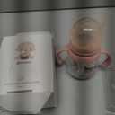 POTATO Glass Baby Bottles, Anti-Colic Breastfeeding Bottles with Medium Flow Nipple, Suitable for Babies 3-6 Months, 2 Replaceable Nipples, 6 oz, Blue