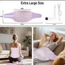 Heating Pads for Period Cramps/Back Pain, 4 Timer(Max 4H)/9 Heat/10ft Long Cord/ 16 * 24" Heat Pad+27" Belt Wearable(51" in Total) Electric Wrap Around Heating Pad Birthday Gift (Purple)