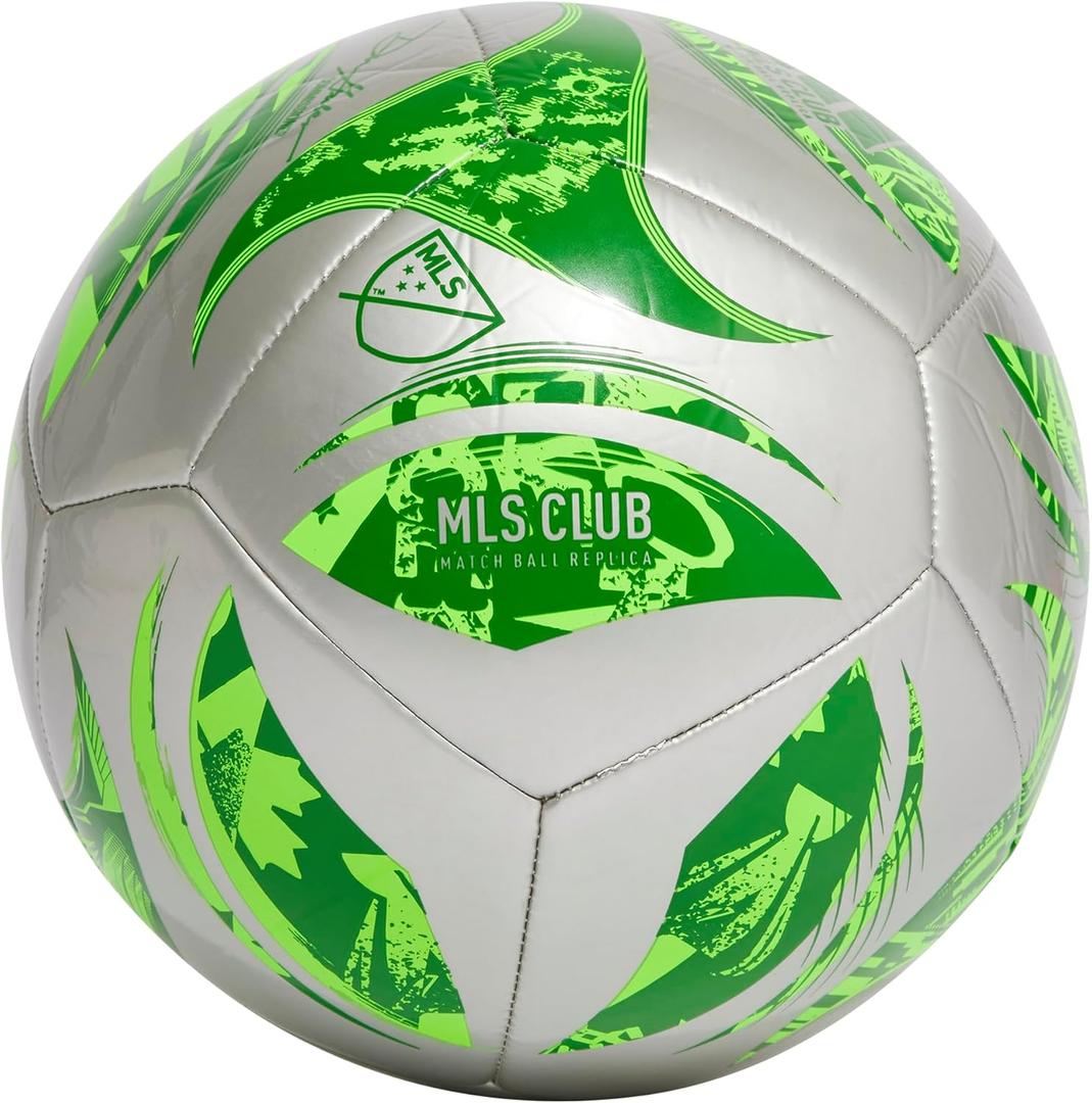 adidas MLS Soccer Ball (3, Silver Metallic/Green)