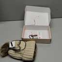 REECHO Warm Knitted Beanie Hat with 12" Beach Wavy Synthetic Hairpiece for Women - Beige, Golden Blonde with Highlights Hair