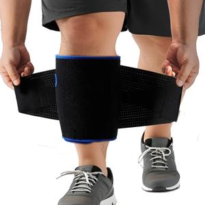 King Mills Plus Size Compression Calf Sleeves Men & Women-xxl/Xxxl Extra Wide Compression Calf Sleeves with Elastic Band for Running, Hiking, Walking, Jogging, and Standing. (Blue)