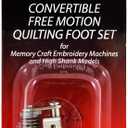 Janome Convertible Free Motion Quilting Foot Set Memory Craft Emb Machines & High Shank Models