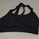 RUNNING GIRL Sports Bra for Women,Molded Cup Strappy Running High Impact Sports Bra with Sewn in Pads (Small, Black)