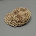 6 Pcs Decorative Wood Carved Appliques Onlays, 5.1 x 5.1 inch Unpainted Solid Wood Round Carving Decal for Furniture Cabinet Bed Wardrobe Closet DIY Decoration (Type 3)