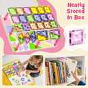 Magnetic Tiles for Kids Ages 4-8, Holiday Building Set with Diamond Surface & Metal Storage Box, 60PCS STEM Learning Toys, Educational Building Gifts for 3-8 Year Olds