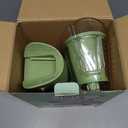 SUSTEAS Rotary Cheese Grater with Handle - Vegetable Shredder with 5 Well-designed Blades & Strong Suction Base,Round Mandoline Slicer & Food Chopper for Kitchen,with Blade Storage Box(Retro Green)