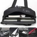 Omnpak 15.6 inch Laptop Briefcase with Combination Lock,Anti Theft Notary Bag Locking Laptop Bag Water-Repellent Shoulder Messenger Bag for Men Women