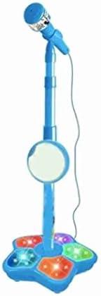 MOUMOUTEN Students Microphone, Microphone with Stand, Toddler Microphone Stand with Light, Microphone for Singing Family Kindergarten Performance Easy Carrying Gifts for Kids