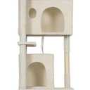 FDW | 81" Cat Tree Tower | Beige | Multi-Level Indoor Activity Center with Sisal Scratching Posts, Condos, Plush Perches, Hanging Cat Toys | Sturdy, Easy to Assemble | for Kittens & Adult Cats
