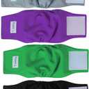Teamoy Male Dog Belly Bands Washable 4-Pack, Reusable Dog Diapers Wraps for Incontinence & Marking (XS, 7"-9" Waist)