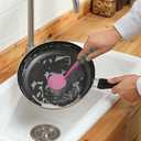 6 PCS Cleaning Brush, Scrub Brush Set for Kitchen and Bathroom Household Use with Various Brushes for Cleaning Dishes, Tiles, Corners and Floors Color Purple