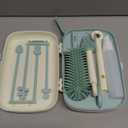 Momcozy Bottle Brush Set - Baby Bottle Cleaner Kit with Silicone Brush, Nipple Brush, Straw Brush, Soap Dispenser, Drying Rack - 7 in 1 Bottle Cleaning Tool for Home and Travel, Green (Classic Style)