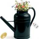 2.3-Gallon Metal Watering Can,8.7L Galvanized Watering Can for Outdoor Plants with Removable Long Golden Spout