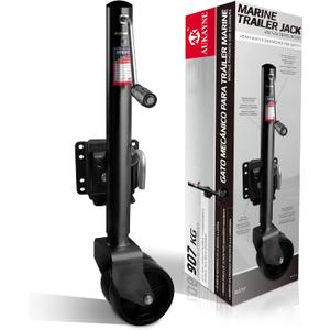 Boat Trailer Jack with Wheel Swivel- 2000 LBs 12" Lift Heavy Duty (Black)