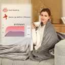 ESTINGO Electric Blanket Twin Size - 62"x84" Twin Heated Blanket with 5 Heating Levels, Heating Blanket with 10h Auto-Off Overheating Protection for Bedroom Office Couch, Light Gray