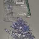 18pcs Crystal Christmas Ornaments for Christmas Tree Decorations- Light Blue Hanging Acrylic Snowflake and Icicle Ornaments with Drop Pendants for New Year Party Decorations Supplies