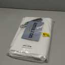 ANRODUO White Extra Long Fabric Shower Curtain, 108 Inch Long Heavy Duty Cloth Shower Curtain Set with 12 Metal Hooks, Waterproof Decor Machine Washable for Bathroom Bathtub Hotel, 72 x 108