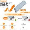 339392 Dryer Lint Filter Case Screen Replacement Compatible for Whirlpool/Ken-more/Ro-per etc Replaces 339392V,337133,337451,339391,339392BULK by MIFLUS