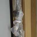 Industrial Pipe Stair Handrail, Wall-Mounted Metal Hand Rail for Indoor & Outdoor Steps, Black Galvanized Iron, Vintage Farmhouse Style, Heavy Duty Support for Stairs & Porch (Black, 7ft)