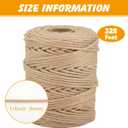 Natural Sisal Rope for Cat Scratcher, 1/4in x 328ft Twine for Cat Tree