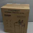 PONDFORSE 225GPH Canister Filter, External Aquarium Filter Ultra-Quiet Water Circulation Cleaning Machine with Media for Fish Tanks and Aquariums Up to 55 Gallons (225GPH)