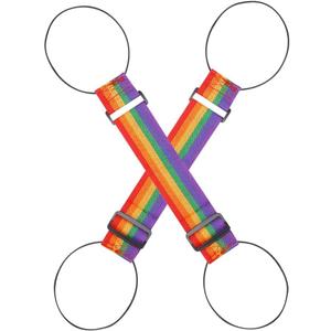 Multi Use Strong Adjustable Luggage Connector Straps for Suitcases, 2026 New Flexible Elastic Fastening Belt for Luggage Strap, Add a Bag Luggage Connector Straps, Easy to Travel (2PC Colorf)