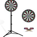 Dartboard with Stand, Combination Set (Including Dartboard/Stand/Darts)
