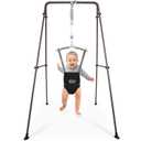Baby Jumper, Stand for Jumper and Bouncers w/Adjustable Seat Bag, Sturdy Frame Structure for Baby Bouncing & Swing Jumper w/Steel Spring, Wise Gift Choice for Infant & Toddler, Black