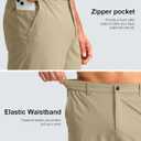 G Gradual Men's Casual Shorts 7" Lightweight Golf Shorts for Men Stretch with 3 Pockets Quick Dry Breathable Work Shorts (L)