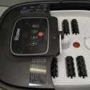 HOSPAN Collapsible Foot Spa with Heat, Bubble, Red Light, and Temperature Control, Foot Bath Massager with 8 Shiatsu Massage Rollers, Pedicure Foot Spa for Relaxation and Stress Relief, Black