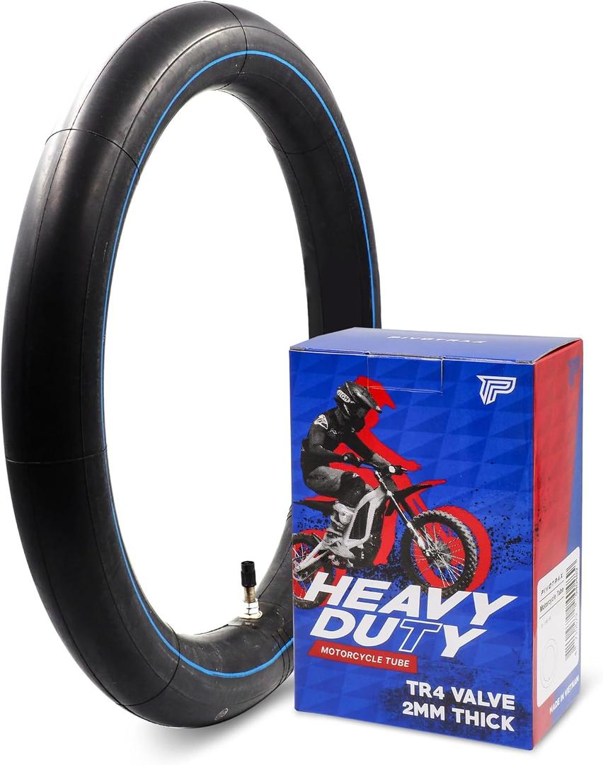 PIVOTRAX 70/100-19 (2.75/3.00-19) 19" Heavy Duty E-Bike Electric Dirt Bike Inner Tube - 2 mm Thickness-TR4 Valve- Fits Most 3.00-19 MX Tires, Surron LightBee X, UltraBee, Talaria, EridePro