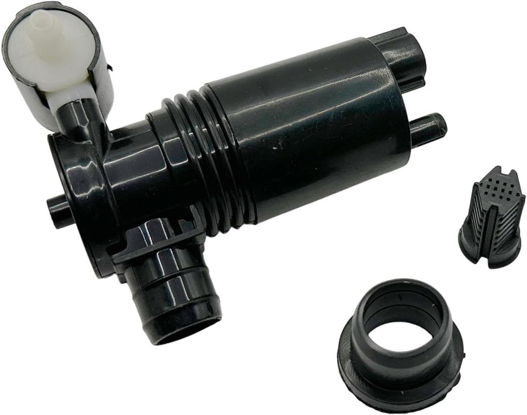 Black Windshield Washer Pump with Grommet Fit for Nissan Versa 2007-2012 for Juke 2011-2017 for NV1500 NV2500 NV3500 2016-2017 for Rogue Sport 28920-EL00A Car Front Water Washer Fluid Pump