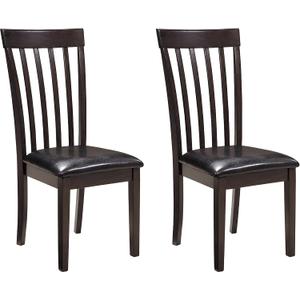 Signature Design by Ashley Hammis Rake Back Dining Room Chair, Set of 2, Dark Brown, 18"W x 23"D x 40"H