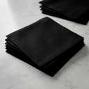 Solino Home 100% Linen Cocktail Napkins Pumpkin, Fete 6 x 6 in, Set of 12