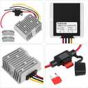 DC 36V/48V to 24V 10A 240W Converter Voltage Regulator Buck Reducer Power Converter with Fuse & Connectors, Waterproof Module Transformer for Golf Cart Club Car
